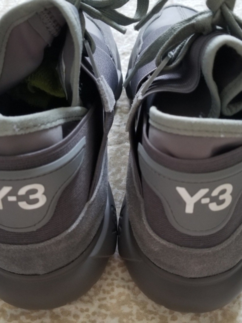 Yohji Yamamoto Grey Y-3 Logo Sneakers